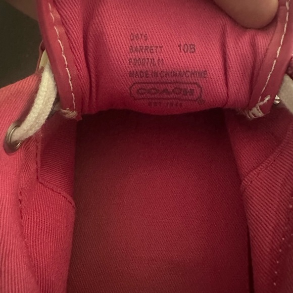 Coach Pink and White Women Sneakers - Picture 6 of 11